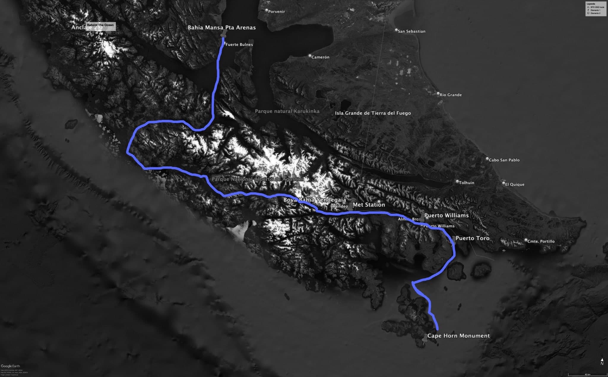 Expedition route map